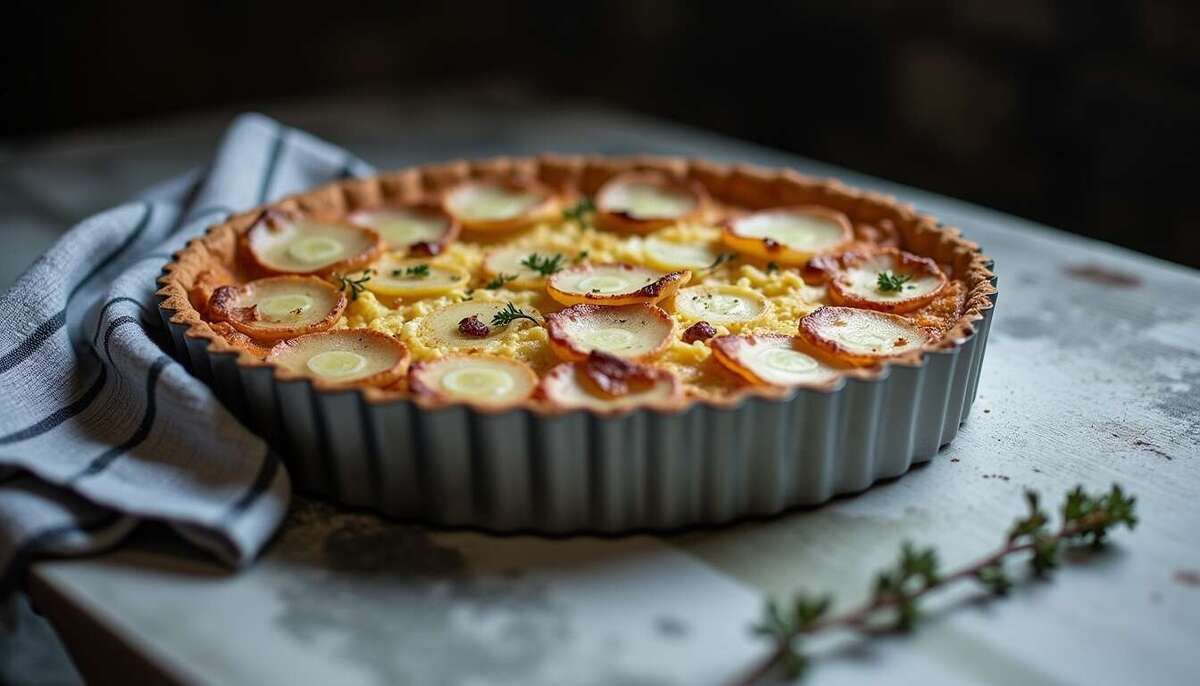 Une tarte poireaux et pommes de terre qui réchauffe les cœurs