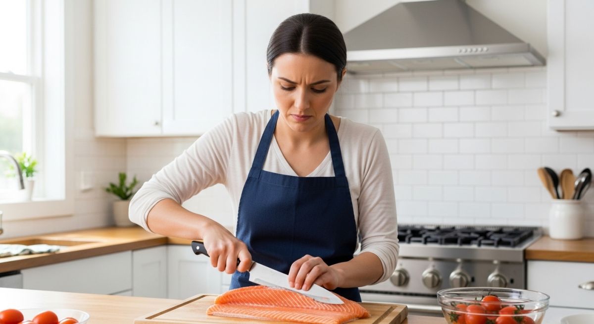 la technique des chefs pour enlever la peau du saumon en un clin d'œil