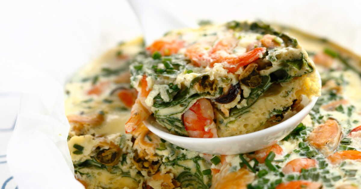 Un flan d'épinards aux fruits de mer qui émerveillera vos papilles