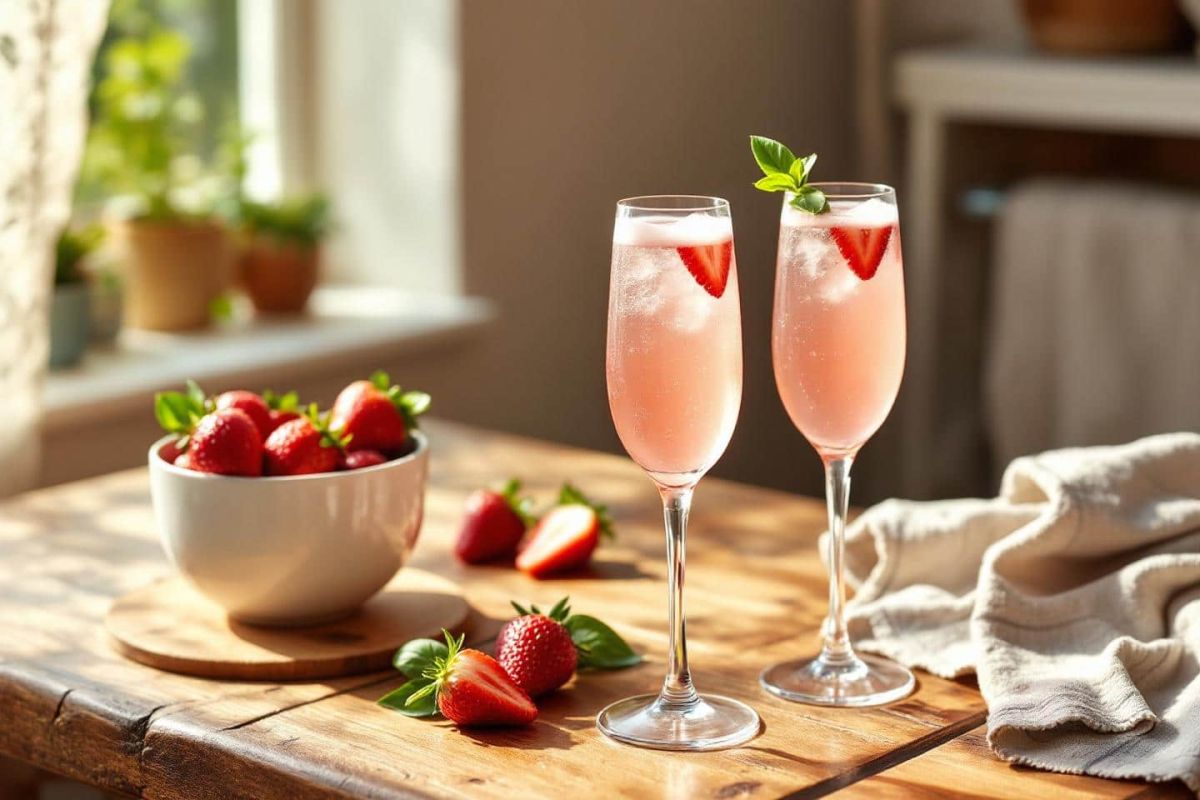 Savourez l'été avec un basilic fraise pétillant sans alcool