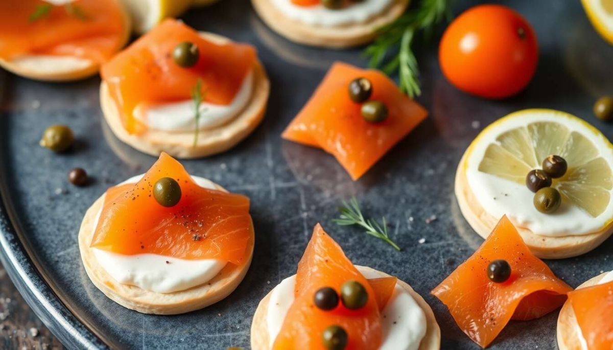 Savoureux mini blinis de la mer au fromage frais pour épater vos invités