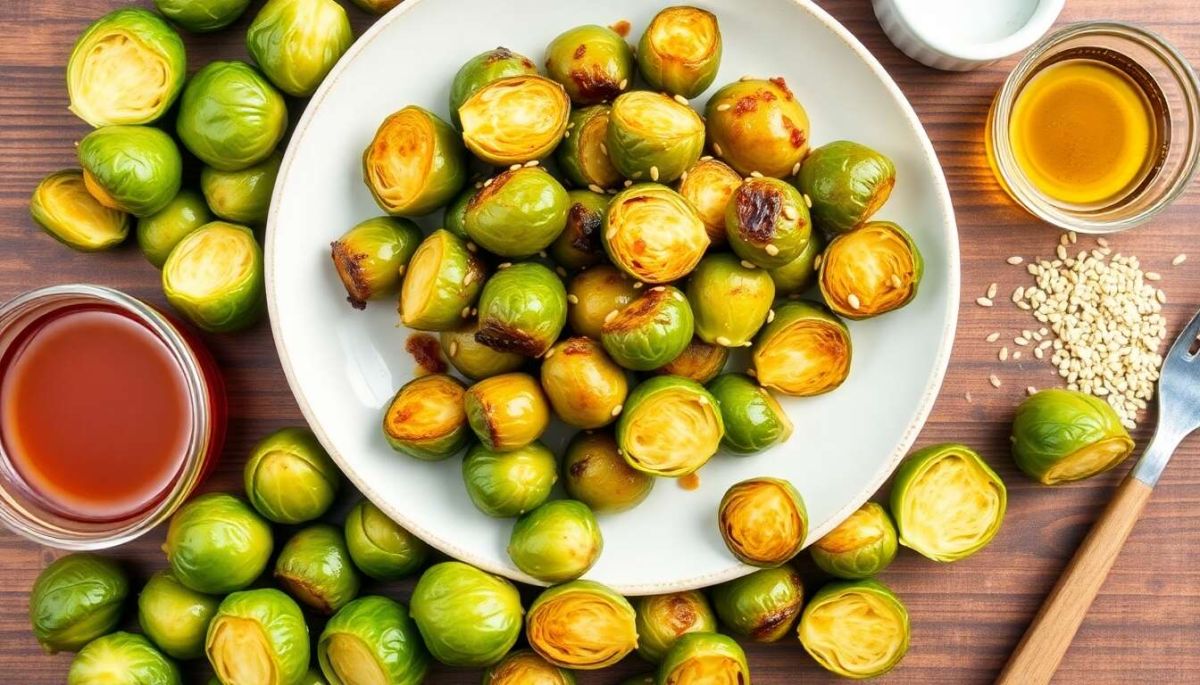 Une recette savoureuse de choux de Bruxelles au sirop d'érable et sésame