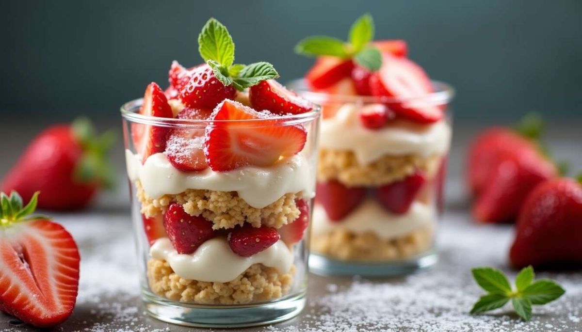 Verrines craquantes aux fraises : un dessert à savourer