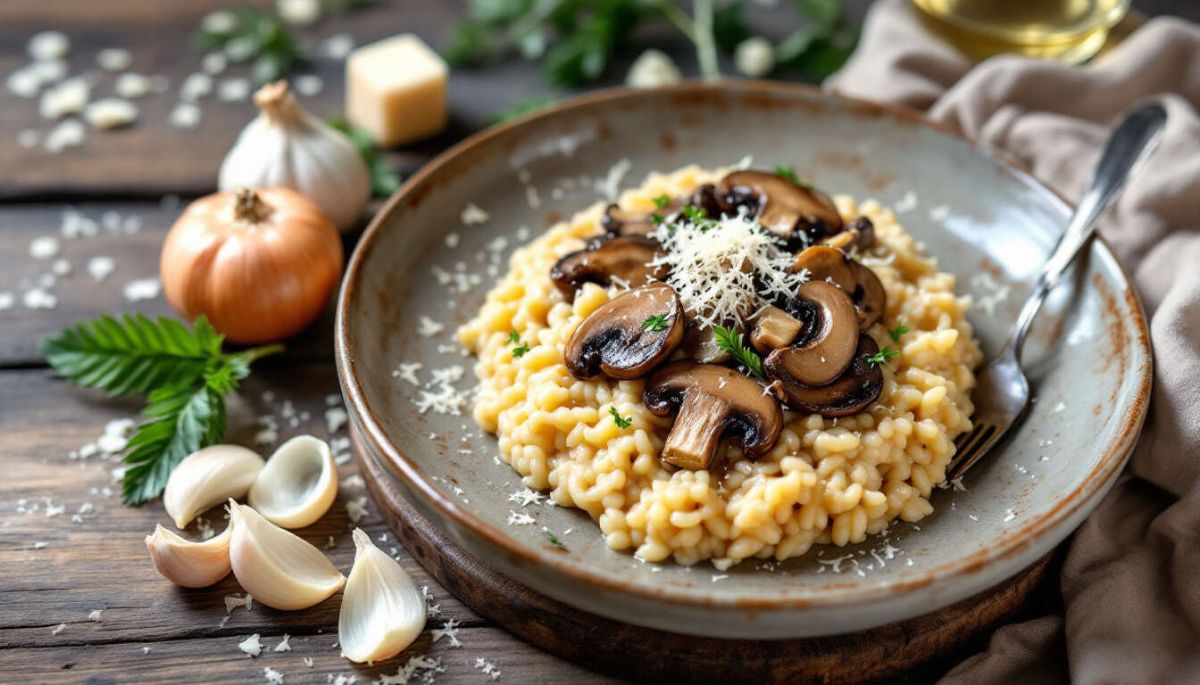 Recette de risotto aux champignons au Thermomix