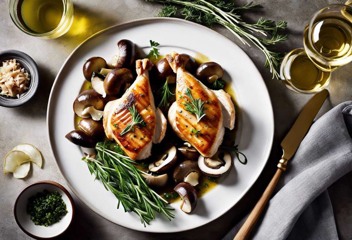 voyage gustatif : aiguillettes de poulet aux champignons crémeuses