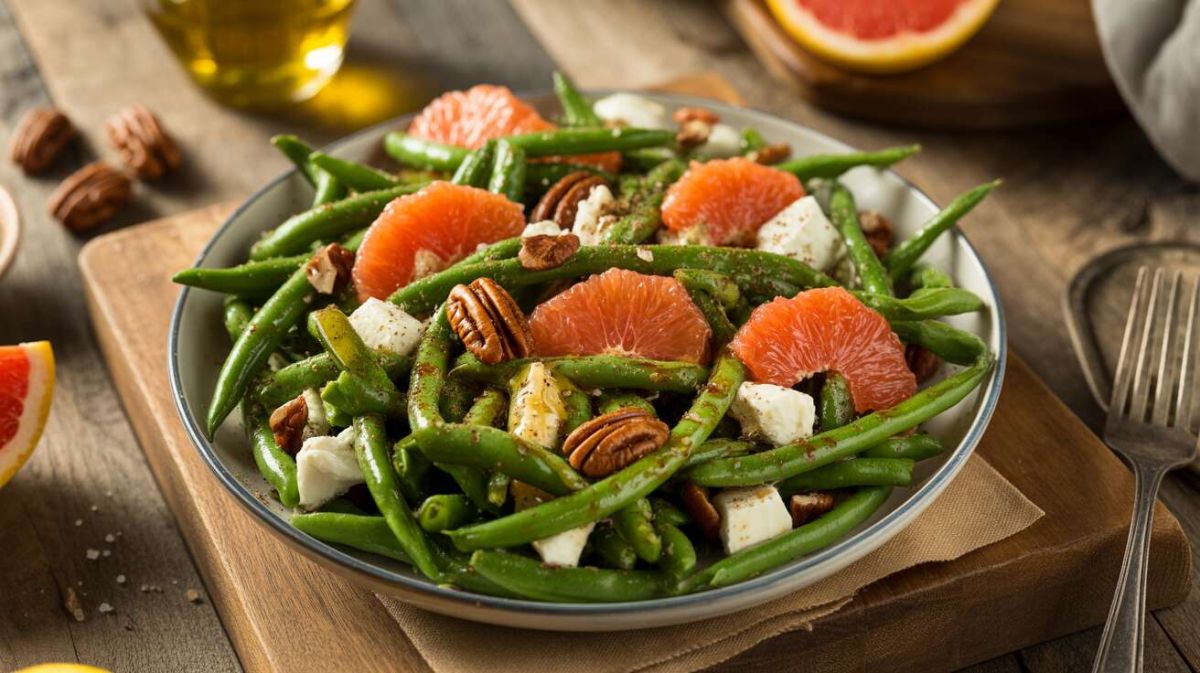 Une salade fraîche au fromage de brebis et pamplemousse pour épater vos invités