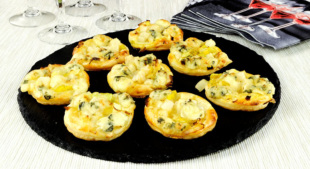 Bouchées feuilletées au poireau et à la poire